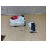 HOMCOM 6ft Christmas Inflatables Outdoor Decorations Puppy Dog Wearing a Santa Hat, Blow-Up Yard Christmas Decor with LED Lights Display