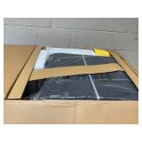 Costway 3-Piece Patio Rocking Bistro Rocker Chairs Set with Glass-Top Side Table-Black