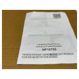 Costway 28" Black Portable Fire Pit on Wheels with Log Grate