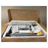 3 Pcs Foldable Dining Table Set Expandable Table with 2 Chairs-Rustic Brown