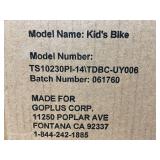 Costway 14 Inch Kids Bike Adjustable Bicycle with Front Basket for Children Aged 4-5 Years Old