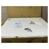 Foldable Dining Table for 2-4 People with Rubber Wood Legs for Small Space-Natural