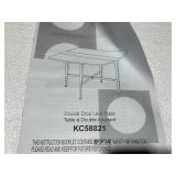 Foldable Dining Table for 2-4 People with Rubber Wood Legs for Small Space-Natural