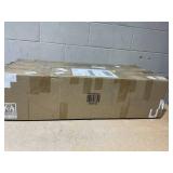 Costway 39 in. Brown Low Back Wood Bar Stools Counter Height Chairs with PU Leather Seat Black (Set of 2)