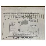 Direct Vent Natural Gas Wall Furnace with Thermostat, 17,000 BTU. Professional Vent Kit Included in Box. Gray/Black