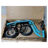 Aosom Youth Scooter Front and Rear Caliper Dual Brakes 12-Inch Inflatable Front Wheel Ride On Toy For Age 5+ - Blue