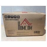 HOMCOM Fabric Tufted Club Accent Chair with Wooden Legs, Blue