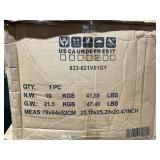 HOMCOM Faux Leather Manual Recliner, Gray