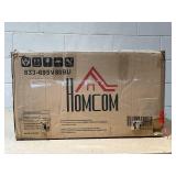 HOMCOM Fabric Tufted Club Accent Chair with Wooden Legs, Blue