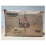 HOMCOM Faux Leather lounge chair with footrest and armrest, Manual Swivel Recliner for living room, Black