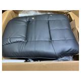 HOMCOM Faux Leather lounge chair with footrest and armrest, Manual Swivel Recliner for living room, Black