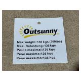 Outsunny 2 Person Folding Camping Cot for Adults, 50", Black