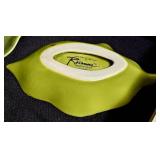 SERVING SETS (a) Leaves by Rosanna Set of 4 appetizer dishes, (b) Portmeiron Botanic Garden Salad Servers