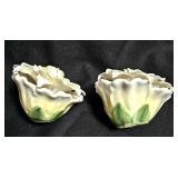 Sad Iron (flat clothing iron) from the 19th Century, Disney Princess set of 4 measuring cups By Rae Dunn, Porcelain Chrysanthemum shape pair of salt and pepper shakers