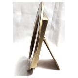 Cherub with Bell by Giuseppe Armani (signed 1979) in Florence Italy Handcrafted with 24 Kt Gold Accents, Oval Picture Frame by Bucklers Inc. Fifth Ave. NY