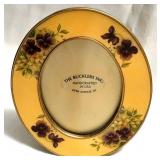 Cherub with Bell by Giuseppe Armani (signed 1979) in Florence Italy Handcrafted with 24 Kt Gold Accents, Oval Picture Frame by Bucklers Inc. Fifth Ave. NY