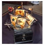 Sailing Ship Treasure Chest Music Box