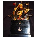 Sailing Ship Treasure Chest Music Box