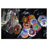 BAGS AND A NOTEBOOK FULL   POGS