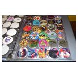 BAGS AND A NOTEBOOK FULL   POGS