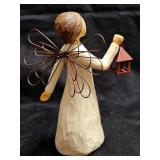 MARBLE SCULPTURE - Willow Tree "Angel of Hope" designed by Susan Lordi, Miniature Seth Thomas grandfather clock, Wade Whimsies from the UK Developed by Sir George Wade, Two POLAR BEARS from the Red 