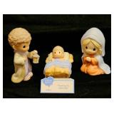 Precious Moments collection - Blessings of Peace to You, Come Let Us Adore Him, Winter