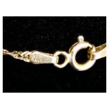 Trinket Box & Jewelery Heart-shaped porcelain box (painted and signed by artist M. Fase, 1980) with a .925 silver chain and pendant