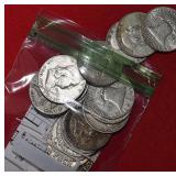 Twenty (20) 90%  FRANKLIN Half Dollars