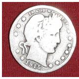 Twenty (20) 20th Cent 90% silver Barber quarters