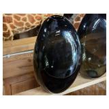 Lot of (3) Glass Table Vases by Holmegaard 6" x 12" (smoked) (tear drop)