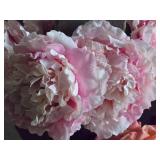 Lot of (6) Silk Faux Flower Arrangements (pink)