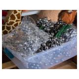 Lot of (1 Plastic Tub) Silver Ball Ornament Picks