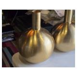 Lot of (3) Metal Bud Vase 9" x 12" (gold) (round)