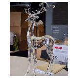 Plastic Reindeer Statue 9" x 24" (clear)