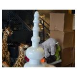 Lot of (1) Resin Decorative Floor Vase 9" x 32" (white)