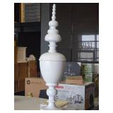 Lot of (1) Resin Decorative Floor Vase 11" x 40" (white)