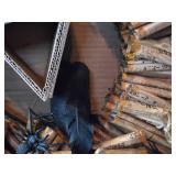 19" Haunted Book Paper Wreath