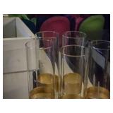 Lot of (5) Glass Cylinder Vase / Hurricane 4" x 14"