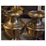 Lot of (2) Aluminum Decorative Table Vase 9" x 14"