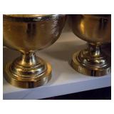 Lot of (2) Aluminum Decorative Table Vase 9" x 14"