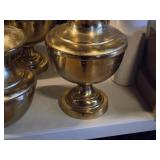 Lot of (2) Aluminum Decorative Table Vase 9" x 14"