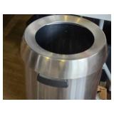 27" Stainless Steel Finish Metal Trash Can