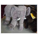 Lot of (4) Stuffed Animals - 24" Crocodile, 20" Elephant, 24" Dog, 12" Yolo Chipmunk