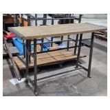 Industrial style Wood Top / Metal Bar Table 71" x 25 1/2" x 43"