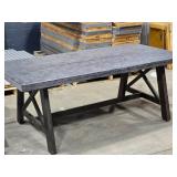 Outdoor Picnic / Dining Table Resin Top / Wood Frame 6-1/2