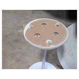 Marble Top Pedestal Table 21" x 20"