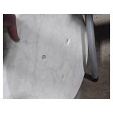 Marble Top Pedestal Table 21" x 20"