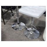Lot of (2) 45" Faux Leather Swivel Bar Chairs | Adjustable