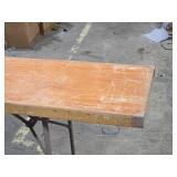 Lot of (5) Wood Top / Metal Frame Folding Tables by Brede 8