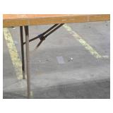 Lot of (5) Wood Top / Metal Frame Folding Tables by Brede 8